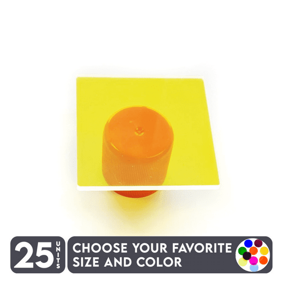 25 Units Acrylic Square Blanks 1/8" Thick – Tranlucent Colors – (Size 3.5") Made in USA
