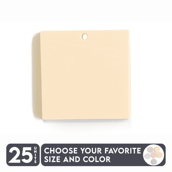 25 Units Acrylic Square Blanks with Hole 1/8" Thick – Pastel Colors – (Size 2.5") Made in USA