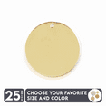 thumbnail image 1 of 25 Units Mirror Circle Blanks With Hole 1/8" Thick - Mirror Color - (Size 5") Made in USA, 1 of 3