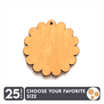 thumbnail image 1 of 25 Units Wood Keychains Cookie 3/16" Thick – Wood Color – (Size 2.5") Made in USA, 1 of 2