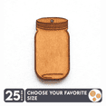 thumbnail image 1 of 25 Units Wood Keychains Mason Jar Soto 3/16" Thick – Wood Color – (Size 2.5") Made in USA, 1 of 2