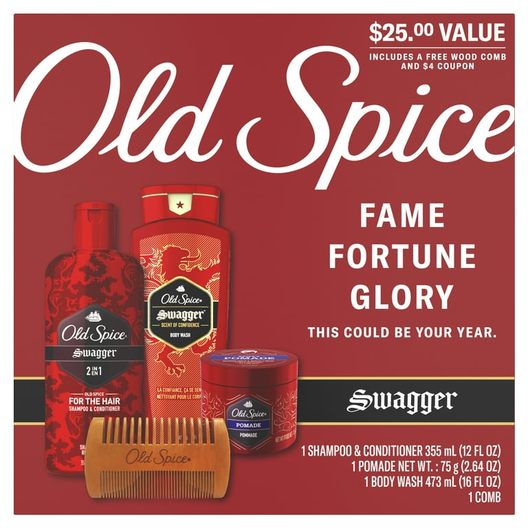 25 Value) Old Spice Swagger Hair and Body Gift Set, Cedarwood and