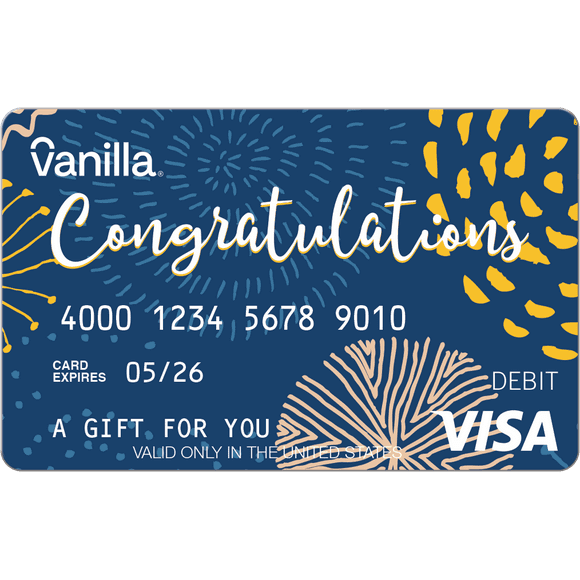 $25 Vanilla® Visa® Congratulations eGift Card (plus $3.44 Purchase Fee)