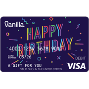 $25 Vanilla® Visa® Neon Birthday eGift Card (plus $3.44 Purchase Fee)