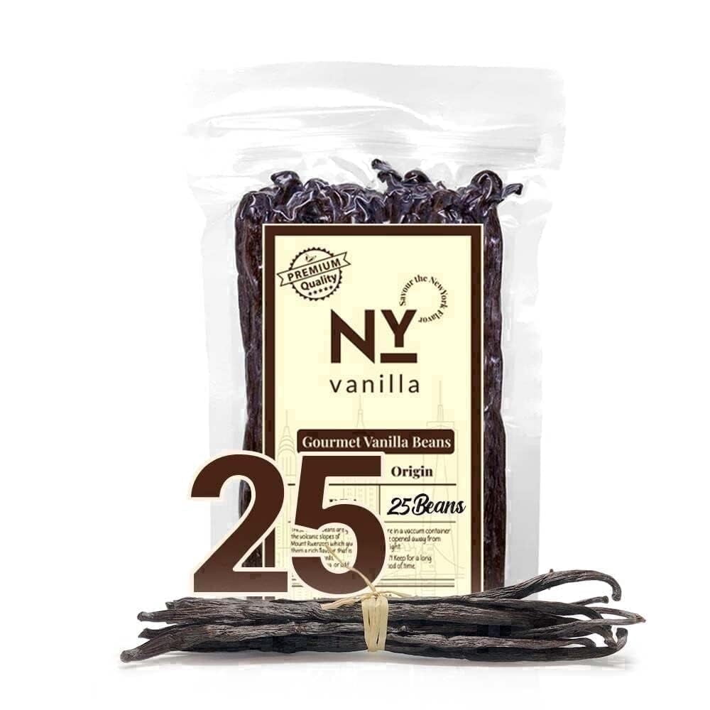 Whole Vanilla Beans, 25 Grade a Pods, Premium Vanilla Bean for Making Extract & Baking, Non-GMO. by Akshit