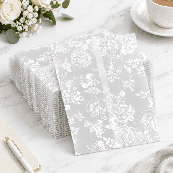 25 Vellum Jackets For 5x7 Invitations Bulk Rose
