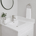 thumbnail image 1 of 25" W x 22" D Solid Surface Polyurethane Resin Streamline Vanity Top With Sink, Durable, Consistent Color, Easy-to-Clean, Built-in Overflow, 1 of 11