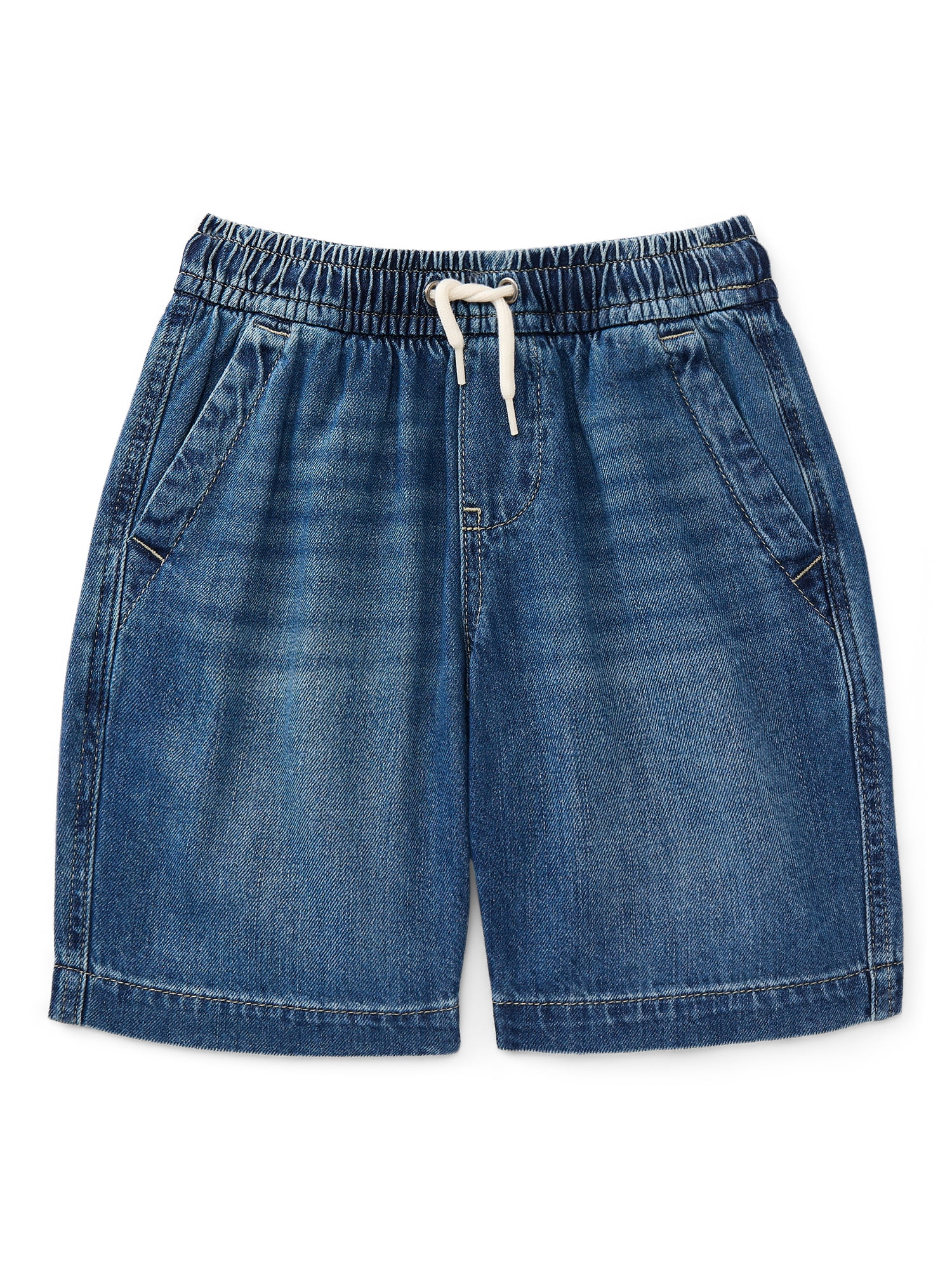 Wonder Nation Boys' Pull On Denim Shorts, Sizes 4-16 & Husky
