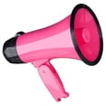 thumbnail image 1 of 25 Watt Compact Speaker PA Bullhorn - with Built-in Siren, Voice Recorder, Bottle Opener,Pink, 1 of 5