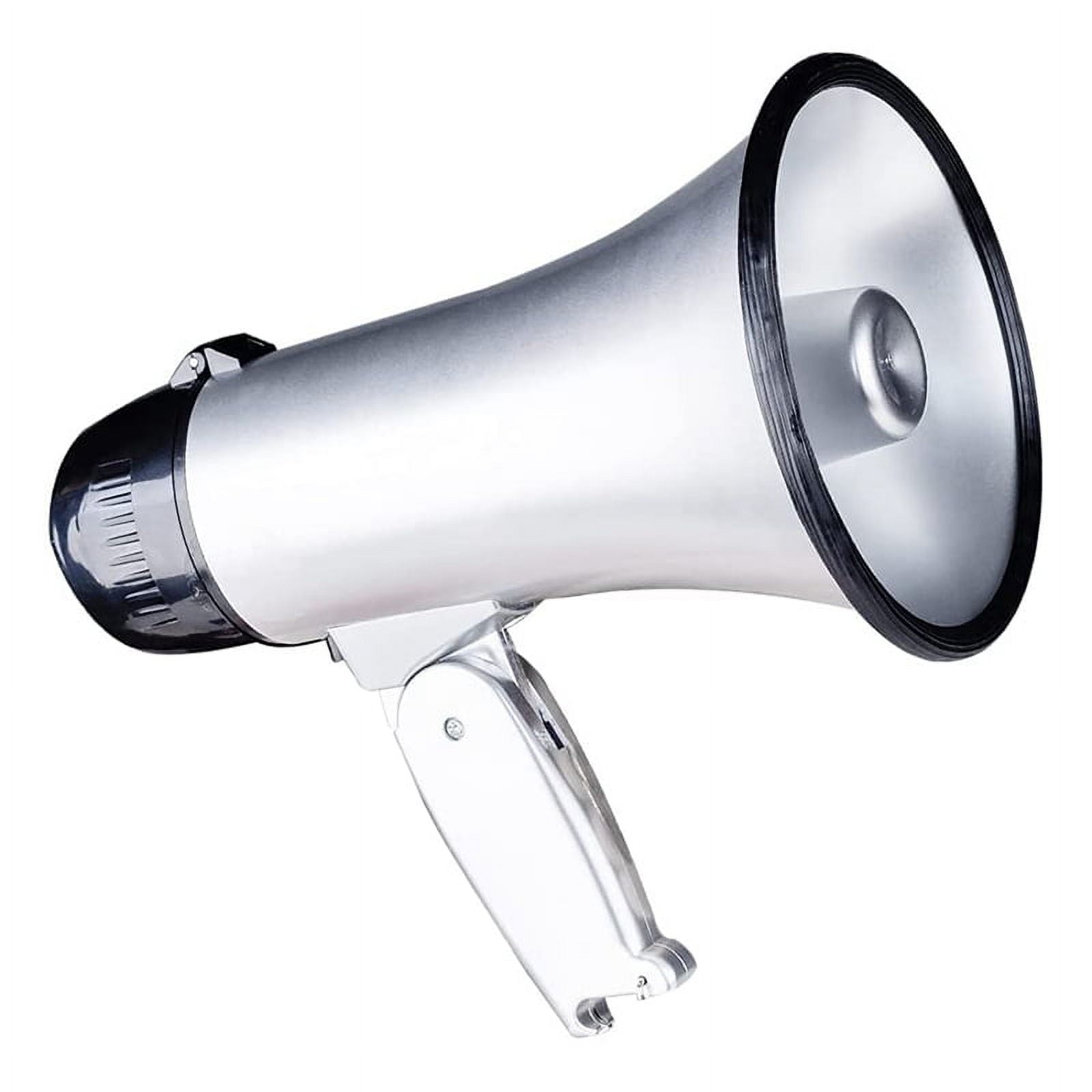 25 Watt Compact Speaker PA Bullhorn with Builtin Siren, Voice