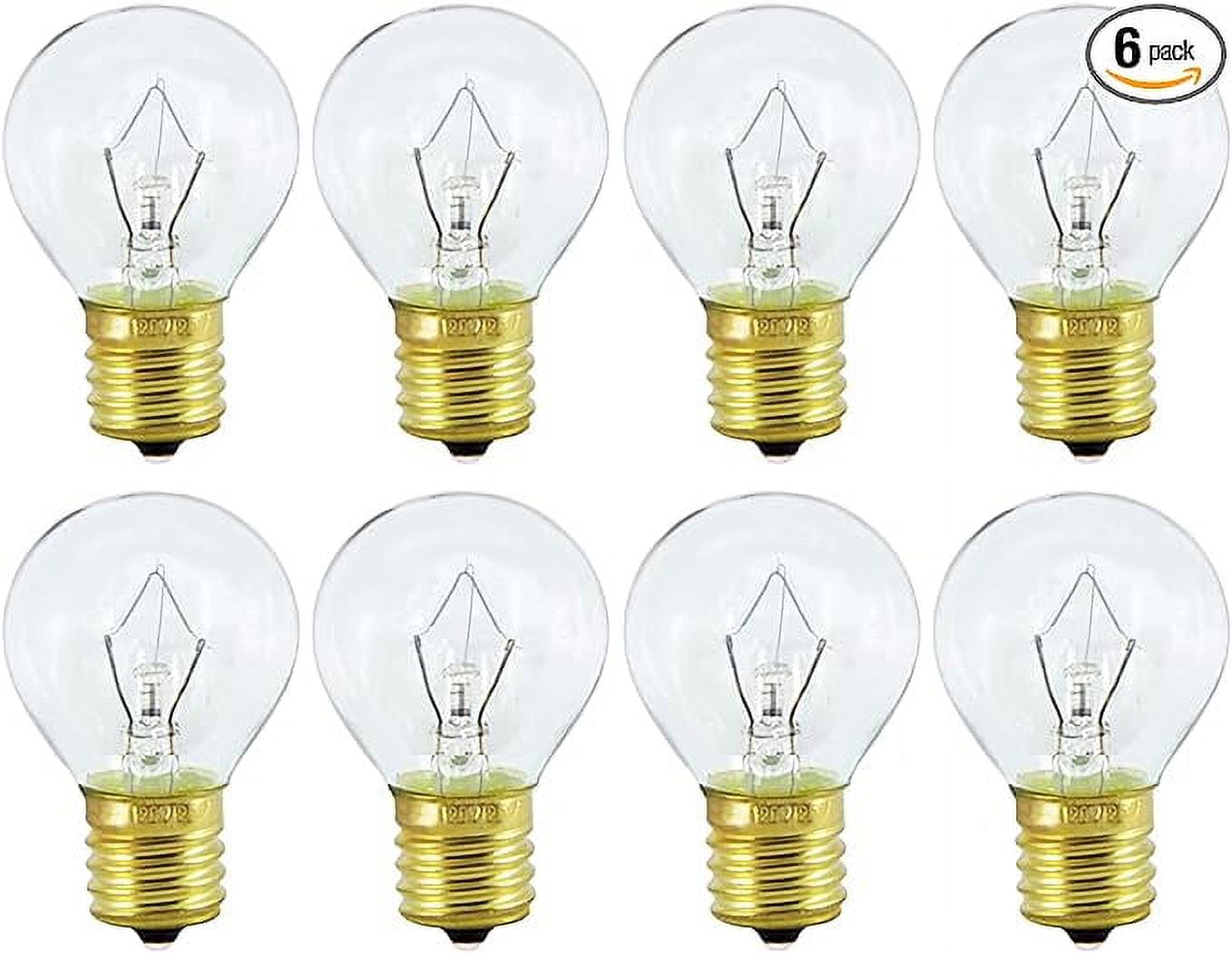 Clear Globe Incandescent Lava Lamp Replacement Bulbs, 25 Watt, 8-Pack