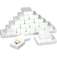 thumbnail image 1 of 25 White Swirl Cotton Charm Jewelry Boxes Gift Display 2 1/8" x 1 5/8" x 3/4", 1 of 2