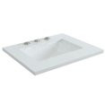 thumbnail image 1 of 25" White quartz countertop and single rectangle sink, 1 of 3