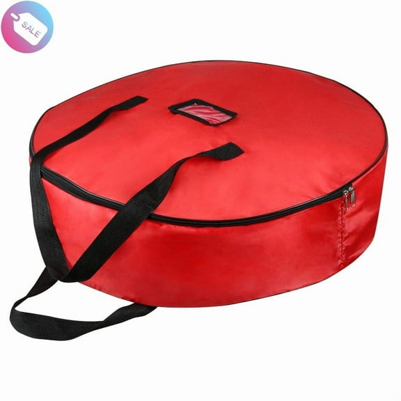 25" Wreath Defender | Weatherproof Red Storage Bag w/ Dual-Zipper