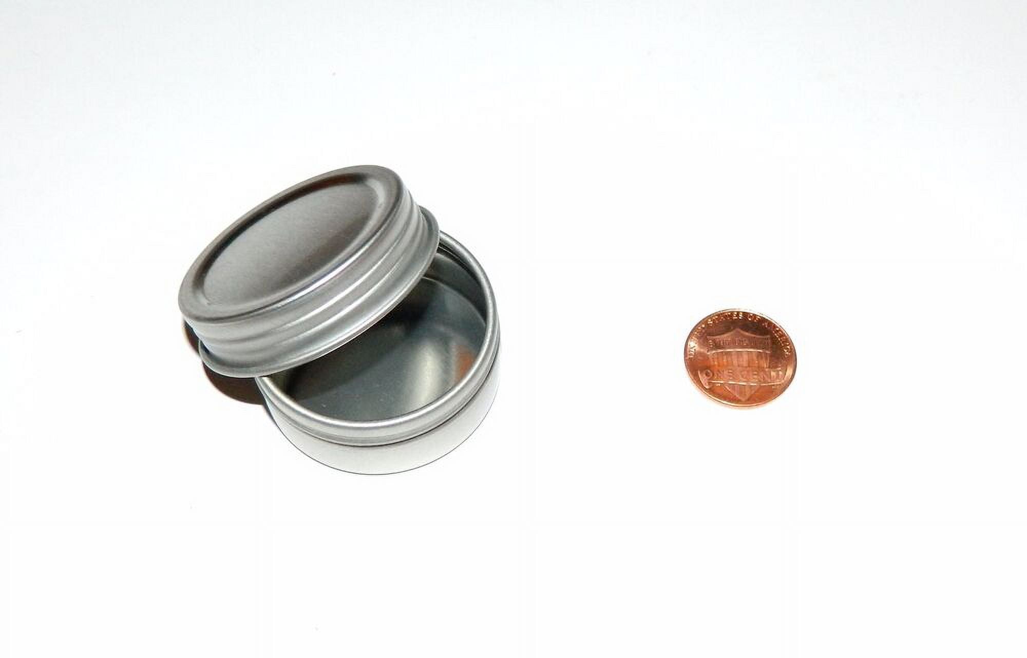 25 X 1/2 oz. Round Shallow Survival Tin Can With Screw Top Lid Use