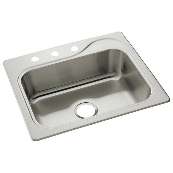 25 X 22 Three Hole Single Band 6.5 Stainless Steel SINK Single Pack