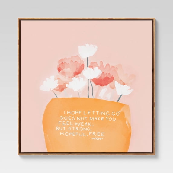 25" X 25" Bouquet Quote by Morgan Harper Nichols Framed Wall Canvas