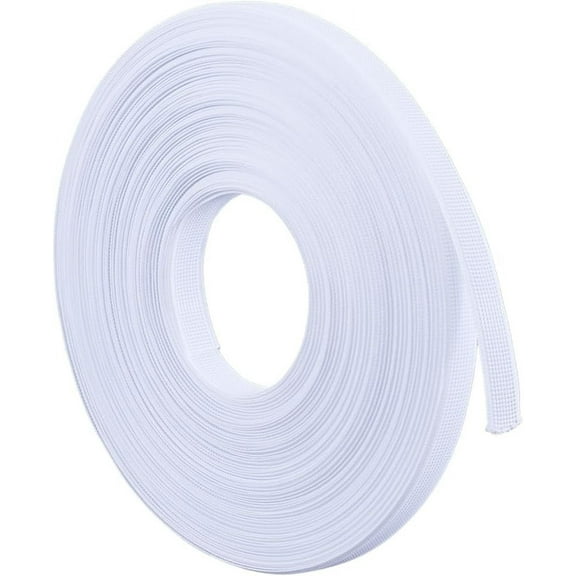 25 Yard Polyester Boning Horsehair Braid Crinoline for Sewing Wedding Dress Dance Formal Dress Accessories Skirt Gown White 12x1mm
