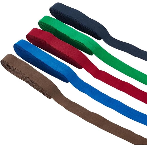 25 Yards 0.79 Inch Mixed Color Edging Elastic Band High Elasticity Flat Folding Nylon Stretch Trim Elastics Ribbon Bands