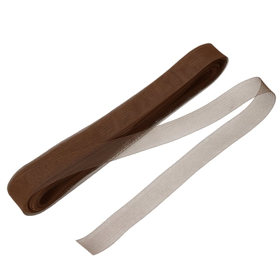 25 Yards 2 Inch Stiff Horsehair Braid, Wide Horsehair Trim for Polyester Boning Sewing Wedding Dance Dress Hat Shaping Trimming Accessories, Coffee