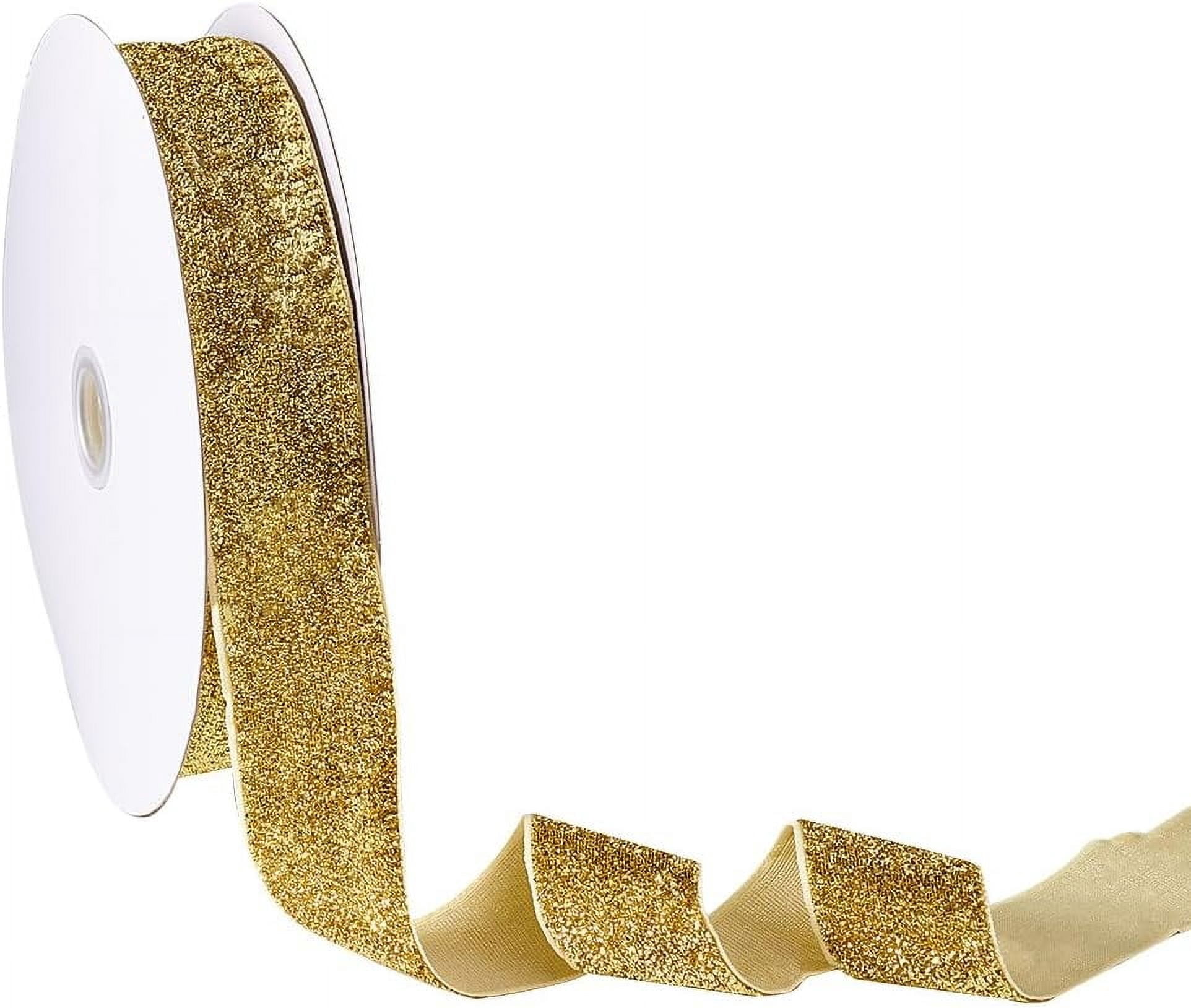 25 Yards(22.8m) Christmas Metallic Velvet Ribbon 1.5inch(3.8cm) Width ...