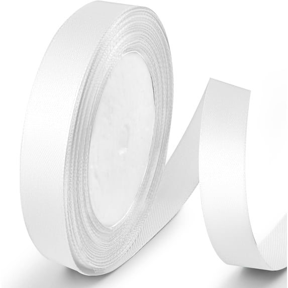 25 Yards 5/8 inch Satin Ribbon, Solid Color Fabric Ribbon Perfect for ...