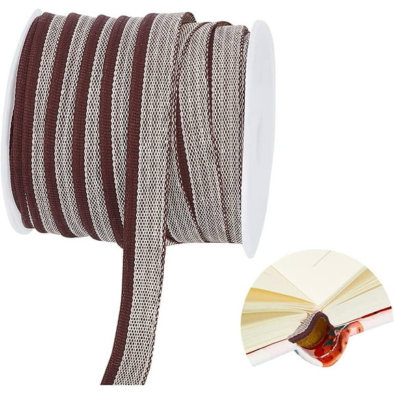 25 Yards Book Binding Headbands 1/2 Inch/14mm Book Endbands Flat Book Binding Ribbon Bookmaking Headbands