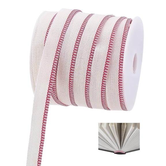 25 Yards Book Binding Headbands Bookbinding Endbands Cerise Book Binding Cloth Book Binding Kits Book Repair Tape for DIY Book Decor Repair Bookbinding Supplies 1/2 Inch Wide