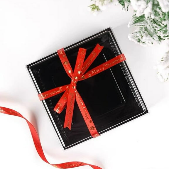 25 Yards Christmas Ribbon with Gold Bells - 1" Wide Decorative Polyester Gift Wrap & Tree Decor (Red/Green Holiday Craft Ribbon on Spool)