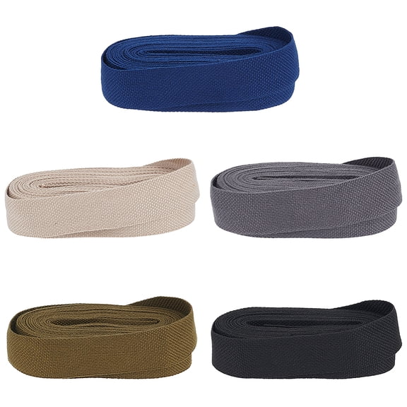 25 Yards Cotton Webbing Strap 1 Inch Wide Heavy Cotton Webbing Fabric Ribbon Trim Natural Heavy Duty Style Flat Polyester Bands