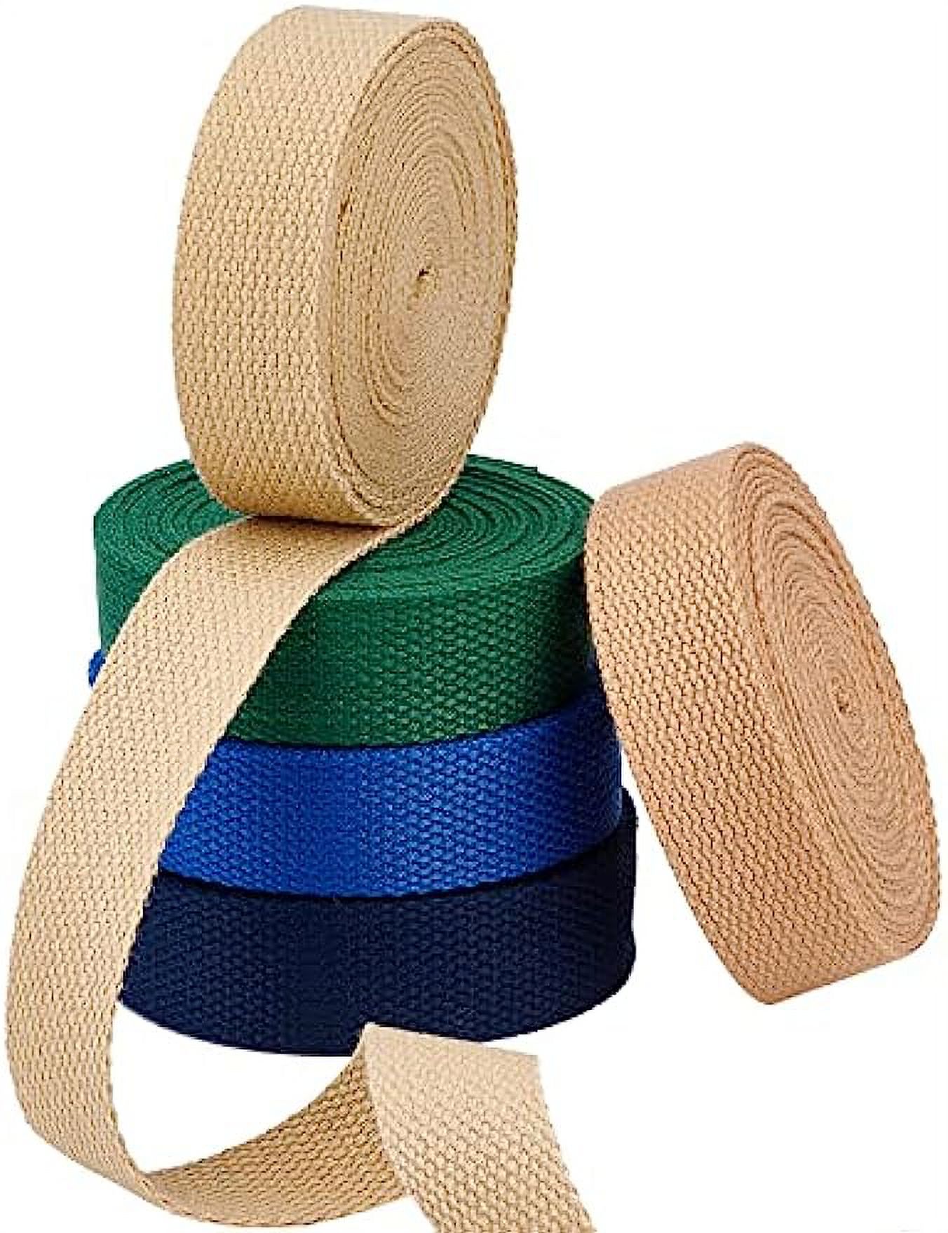 25 Yards Heavy Cotton bing 1" Herringbone bing Tape Roll 5 Colors Natural Cotton Twill