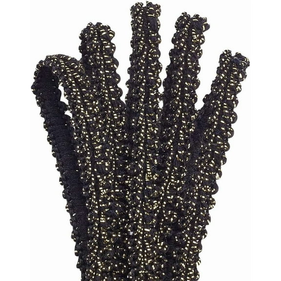 25 Yards Polyester Gimp Braid Trim 1/4 inch Polyester Fringe Trim Black with Gold Fabric Ribbon