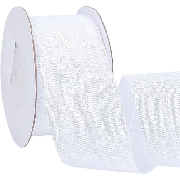 25 Yards Polyester Ribbon for Bowknot Gift Decoration White 1-1/2 inch(37.5mm) about 25 yards/roll
