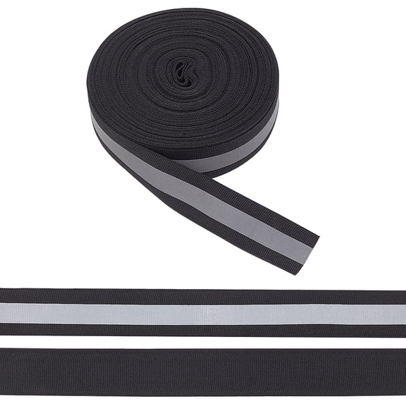 25 Yards Reflective Stripe Ribbon 7/8 Inch Polyster Webbing Ribbon Trim Sew on Tape Strip for Warning Safety Tape Clothes Bag