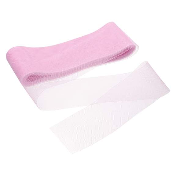Uxcell 25 Yards Stiff Horsehair Braid 3 inch Wide for Polyester Matte Pink