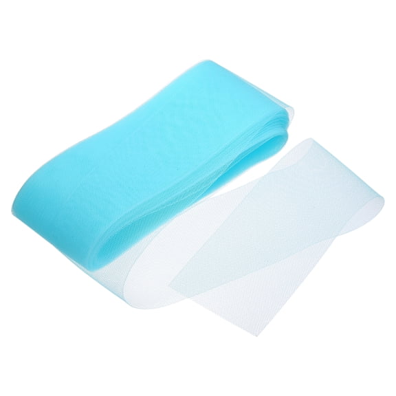 25 Yards Stiff Horsehair Braid 4 Inch Wide for Polyester Boning Sewing Wedding Dress Dance Formal Dress Accessories, Light Sky Blue