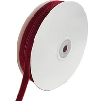 25 Yards Velvet Ribbon Spool (Wine, 3/8")