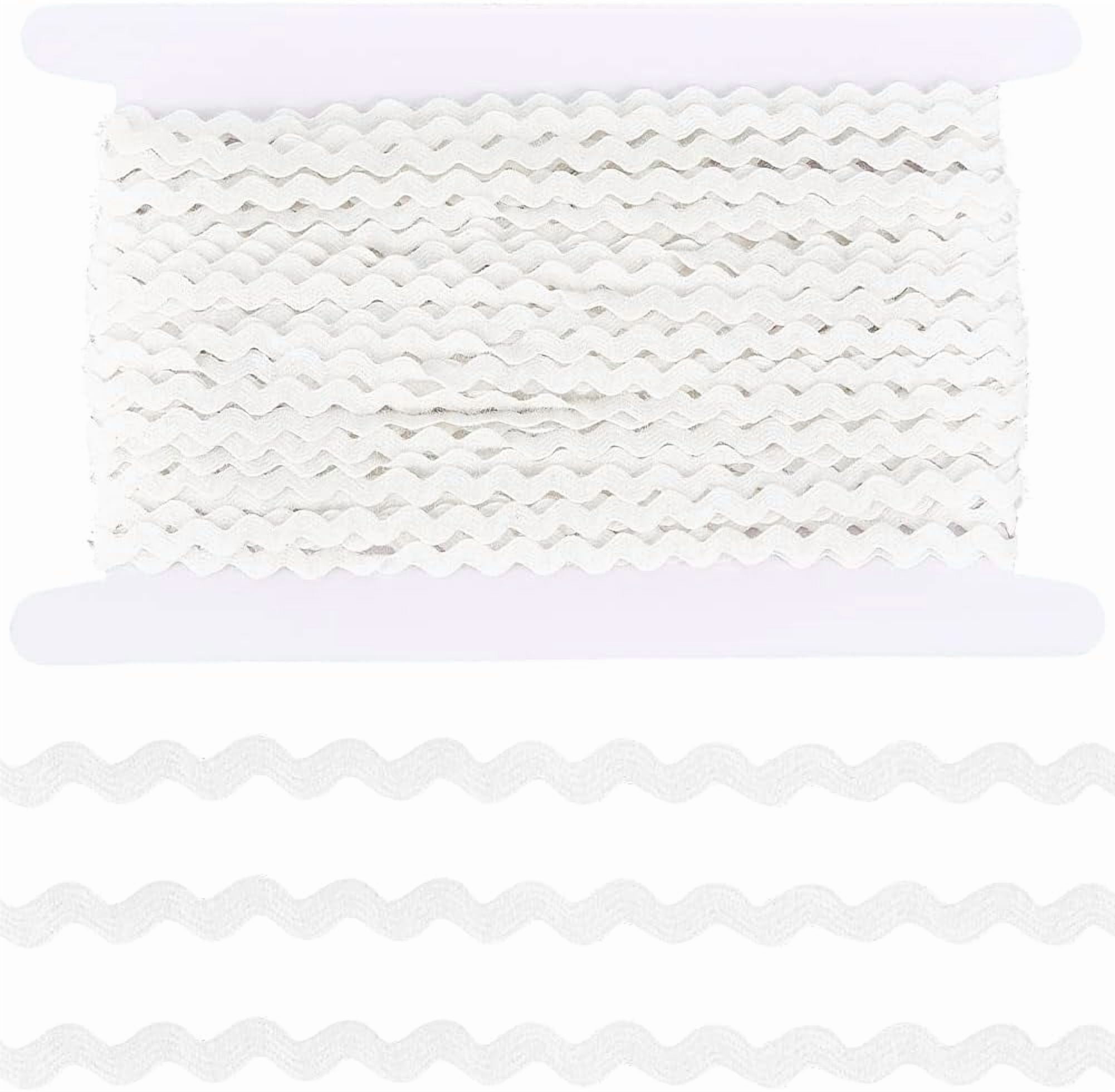 25 Yards White RIC Rac Ribbon Wool Yarn Rick Rack Trim 1/4 Inch ...