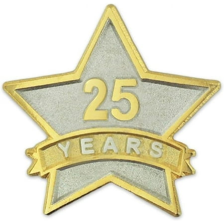 25 Year Service Award Star Corporate Recognition Dual Plated Lapel Pin