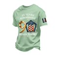 thumbnail image 1 of 25 Years of Remembrance 9/11 Anniversary Men's T-Shirt - Never Forget Graphic Crew Neck Pullover with Commemorative Art for Memorial Wear Mint Green L, 1 of 4