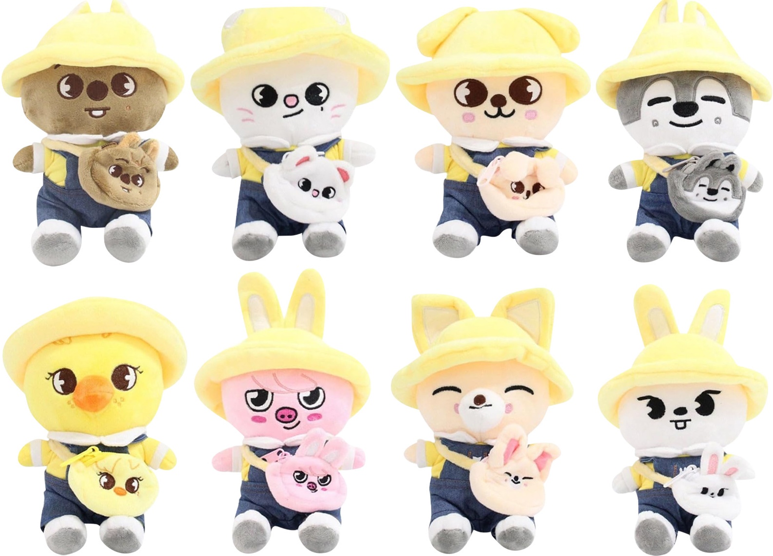 Peluche SKZOO Stray Kids 25cm - Poupée Officielle Kpop Pour Fans (Style Dessin Animé)