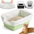 thumbnail image 1 of 25 count Large Elastic Litter Box Liners for   Litter Boxes and for Catit  Hooded  Litter Pan, 2 MIL Super -Resistant &  Disposable Bags, 30 lb Capacity, 42" x 20", 1 of 5
