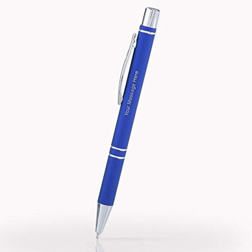10 Custom Laser-Engraved Metal Pens With Stylus - 5 Color Choices, Free Personalization (5 Lines)