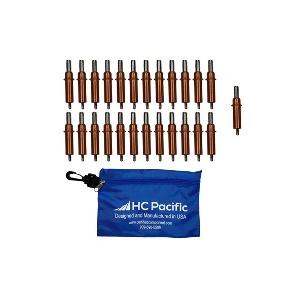 25 each C1/8 Cleco Fasteners & Pouch (Drill Size #30, Grip 0-1/4") Made in USA