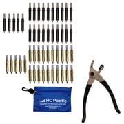 25 each C5/32 & C3/16 Cleco Fasteners Made in USA with Pliers and Pouch