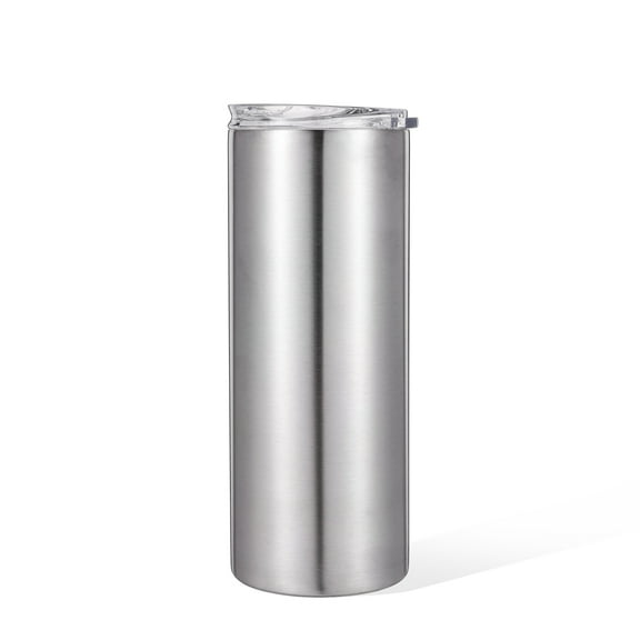 25 fl oz Double Wall Stainless Steel Slim Tumbler, Slider lid
