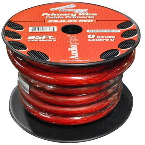 25 ft. 0 Gauge Primary Cable - Red