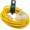 25 ft 12 Gauge Heavy Duty Extension Cord 3 Outlet Lighted SJTW