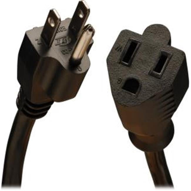 25 ft. 13A 14 AWG Power Cord Extension Cable - Black