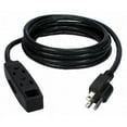 thumbnail image 1 of 25 ft. 3-Outlet 3-Prong Power Extension Cord, Black - Pack of 5, 1 of 1